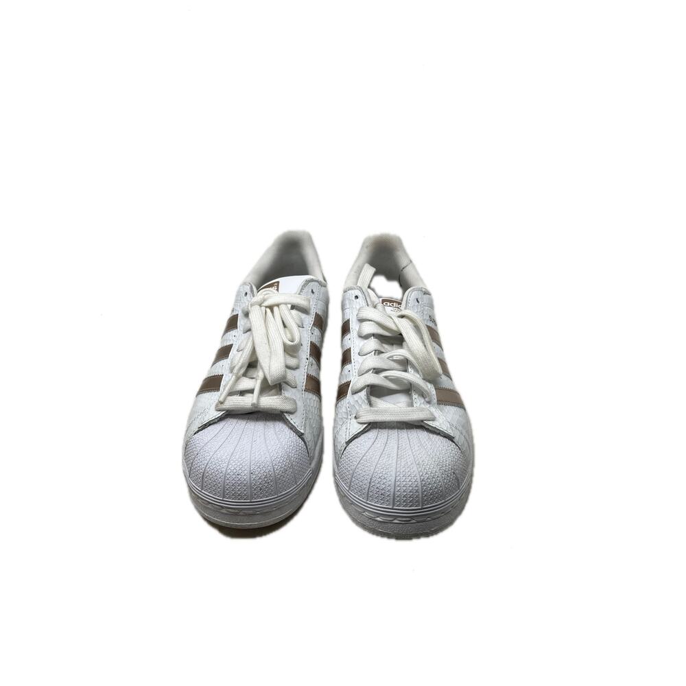 Adidas Superstar WhiteRoseGold Shell Toe Honeycomb Womans 9